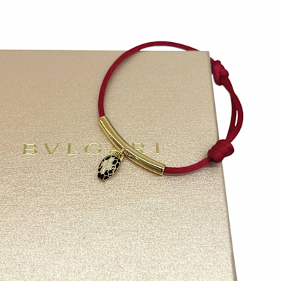 BVLGARI 寶格麗經典限量 SERPENTI FOREVER編織手環(限量紅)