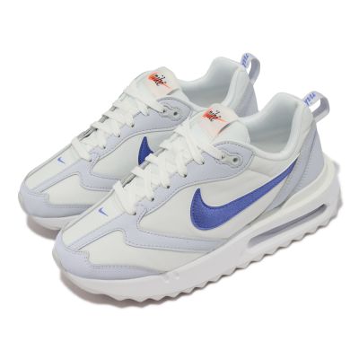 Nike 休閒鞋 Wmns Air Max Dawn 女鞋 白 藍 氣墊 復古 麂皮 異材質拼接 DR2395-100
