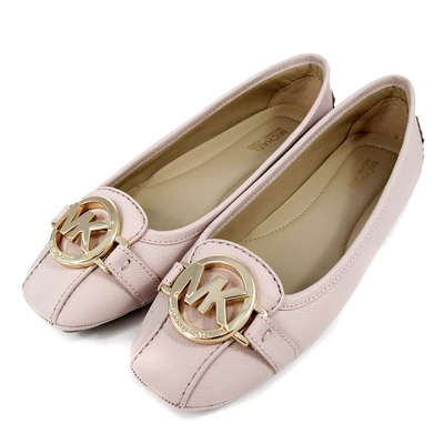 MICHAEL KORS Fulton Moccasin 金字大圓標Logo防刮娃娃鞋(嫩粉色)