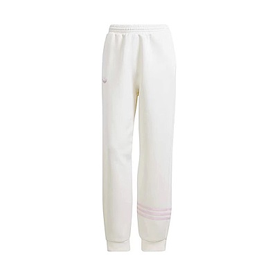 Adidas NEUCL Swtpant IU2502 女 長褲 休閒 三葉草 太空棉 舒適 拉鍊口袋 白粉