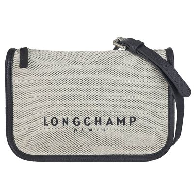 Longchamp Essential 亞麻色帆布肩背/斜背包