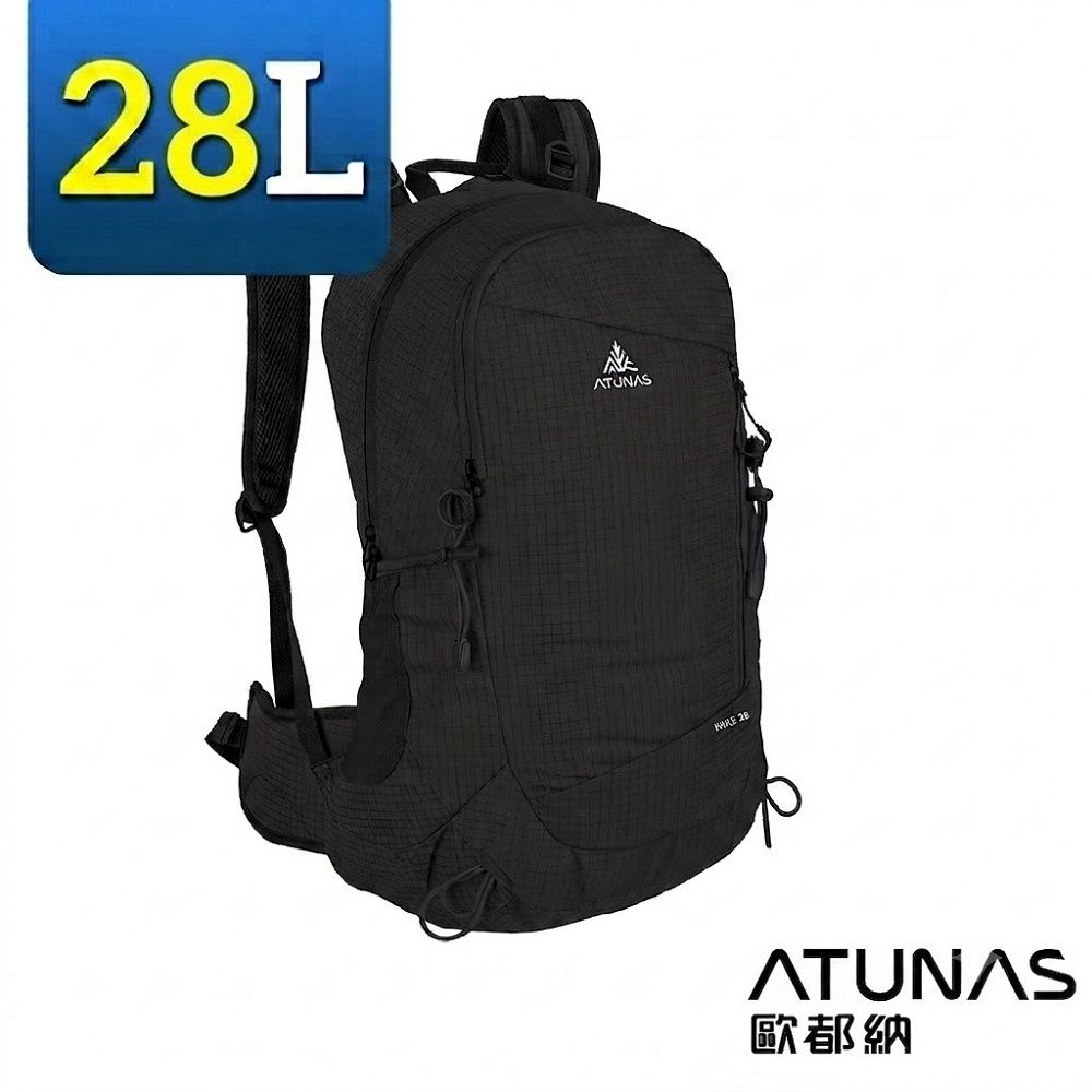 《歐都納 ATUNAS》HIKE網架式透氣背包 A1BPGZ04 黑(後背包/健行包/登山包/旅遊包/單車背包/通勤包/收納)