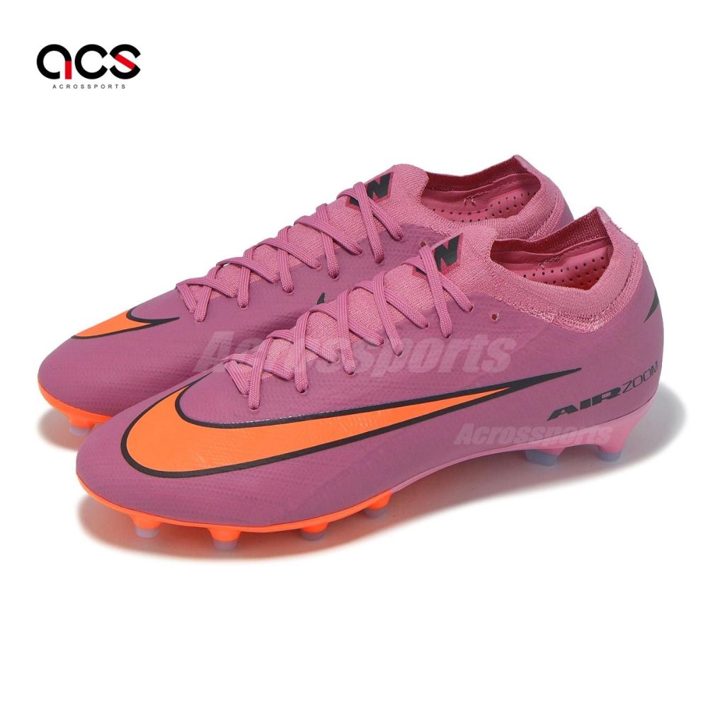 Nike 足球釘鞋ZM Vapor 16 Pro AG-PRO 男鞋粉橘氣墊人造草坪FQ8684-600