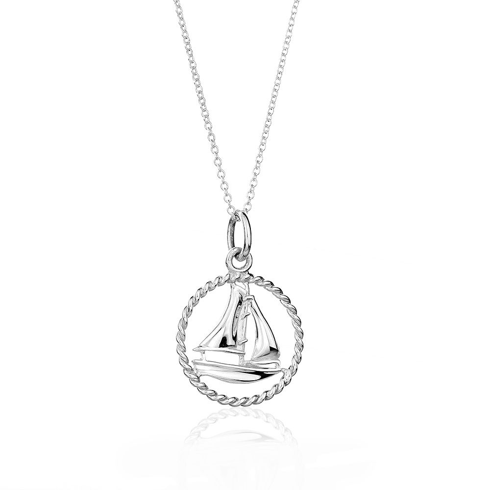 (展示品)Tiffany&Co. 蒂芙尼 帆船造型925純銀項鍊