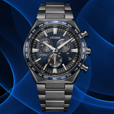 CITIZEN星辰 Gents CB5967-66L 碼錶計時鈦金屬光動能潮流腕錶 41.1mm