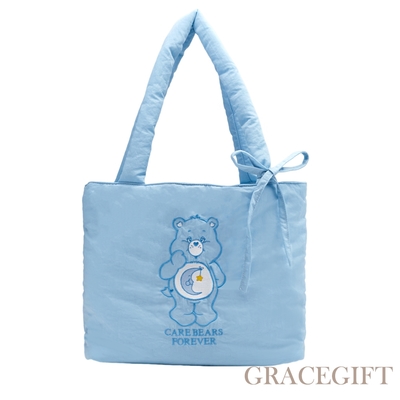 【Grace Gift】Care Bears - 晚安小熊澎澎刺繡空氣包 藍