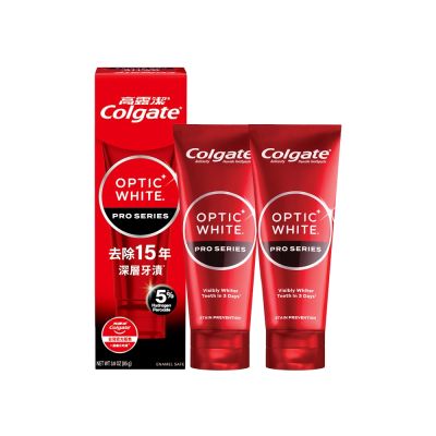 高露潔 OPTIC WHITE光感．白 5% Pro Series瞬白牙膏85gx2入(IU代言/牙齒美白)