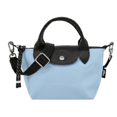LONGCHAMP LE PLIAGE ENERGY系列再生尼龍短把手提/斜背兩用包(迷你/天澄)