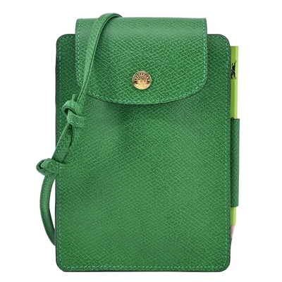 LONGCHAMP ÉPURE系列牛皮斜背包(迷你/草綠)
