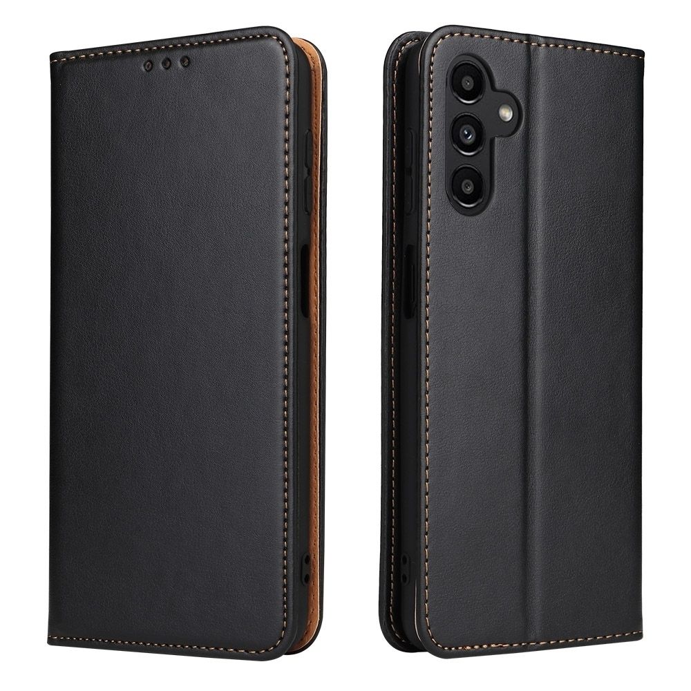 Fierre Shann 真皮紋 Samsung A26 5G (6.7吋) 磁吸側掀 手工PU皮套保護殼