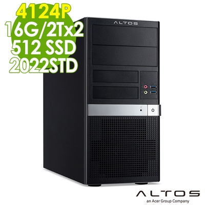 Acer 宏碁 Altos T15F6 商用伺服器 (AMD EPYC4124P/16G/512G+2TBX2 HDD/850W/2022STD)