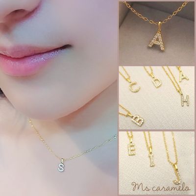 【焦糖小姐 Ms caramelo】925純銀 英文字母系列項鍊均一甜甜價