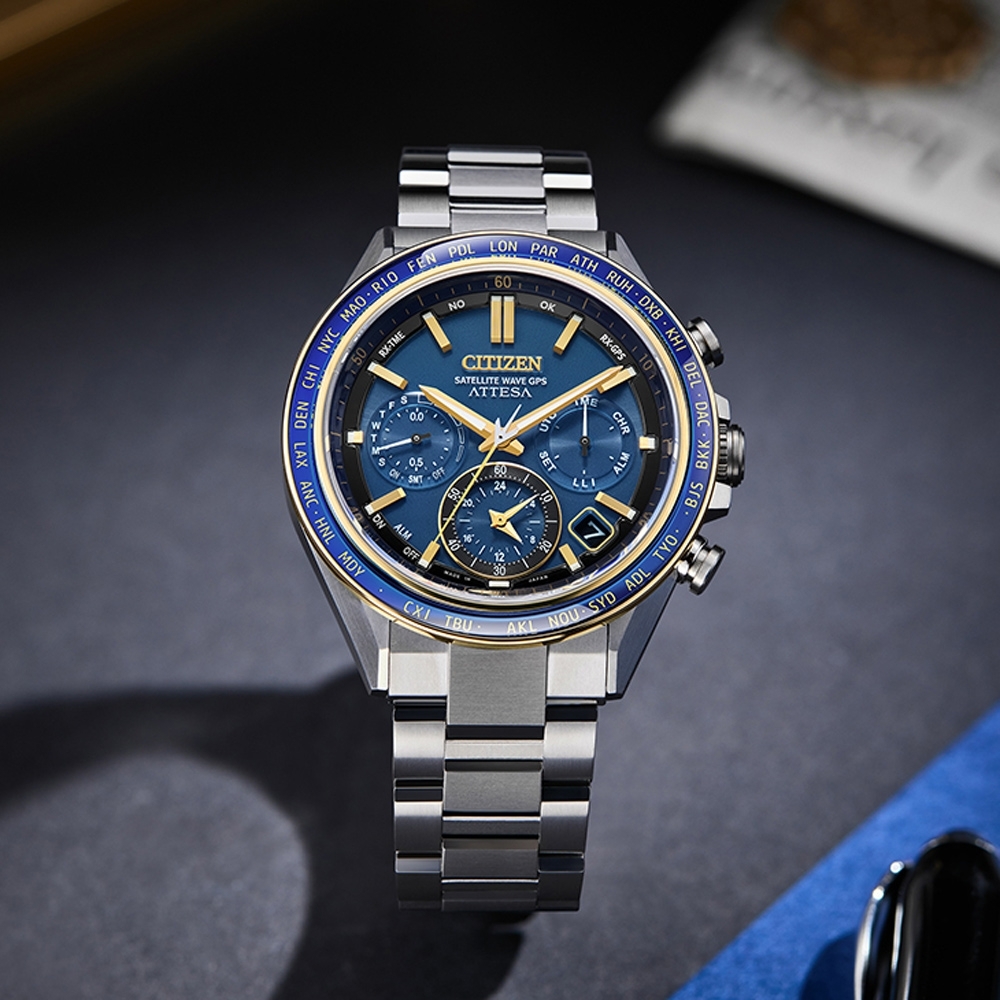 CITIZEN 星辰海王星限量鈦GPS衛星對時光動計時手錶送禮首選CC4054-68L