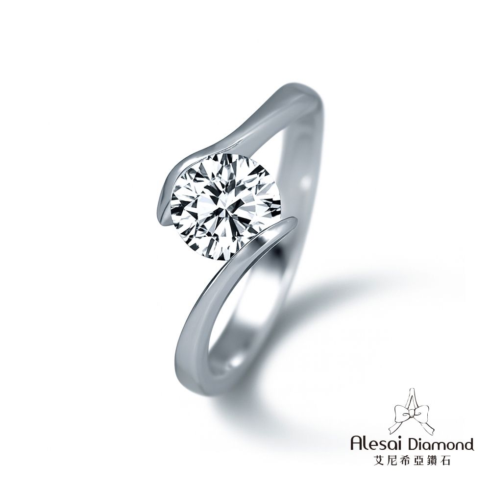 Alesai 艾尼希亞鑽石50分D/VVS1 鑽戒3EX車工培育鑽石| 培育鑽石婚戒/女戒| Yahoo購物中心