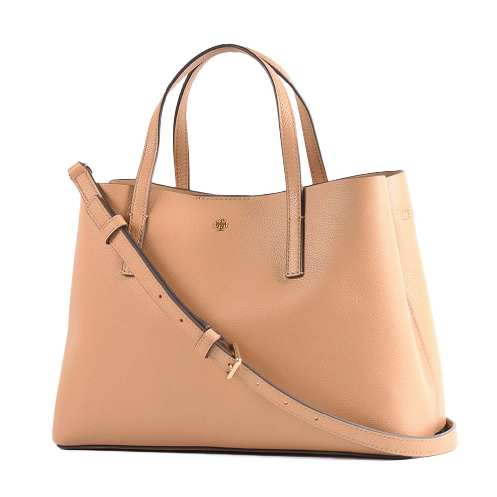 TORY BURCH BLAKE 荔枝紋手提/斜背二用托特包-提拉米蘇棕/小