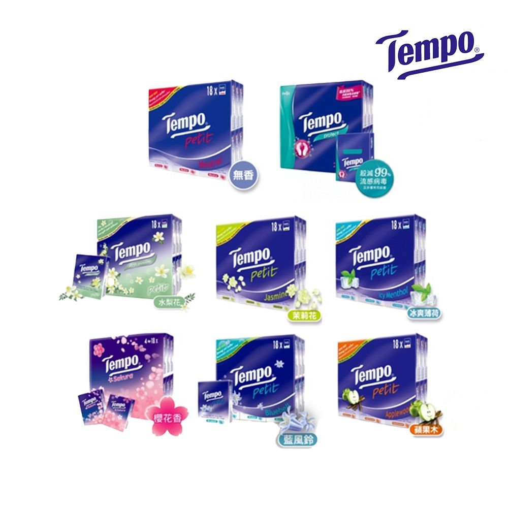Tempo 4層迷你紙手帕 7抽x18包x20串/箱