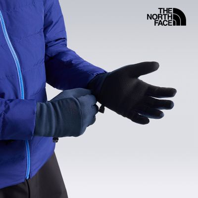 【The North Face 官方旗艦】北面男女款藍色可觸控保暖手套｜4SHA8K2