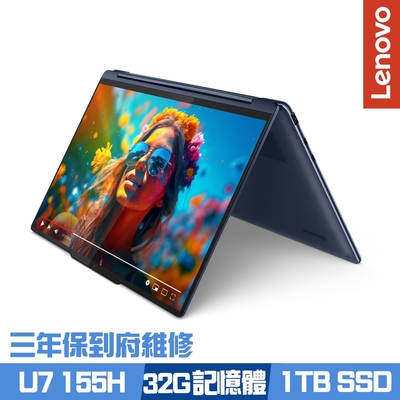 Lenovo聯想 Lenovo Yoga 9 2-in-1 83AC001MTW 14吋效能筆電 Ultra 7 155H/32G/1TB PCIe SSD/Win11Pro/三年保到府維修