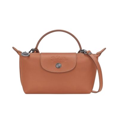 LONGCHAMP Le Pliage Xtra XS 迷你 牛皮 手提包 肩背包 斜背包 水餃包 腰果色 34205987M19