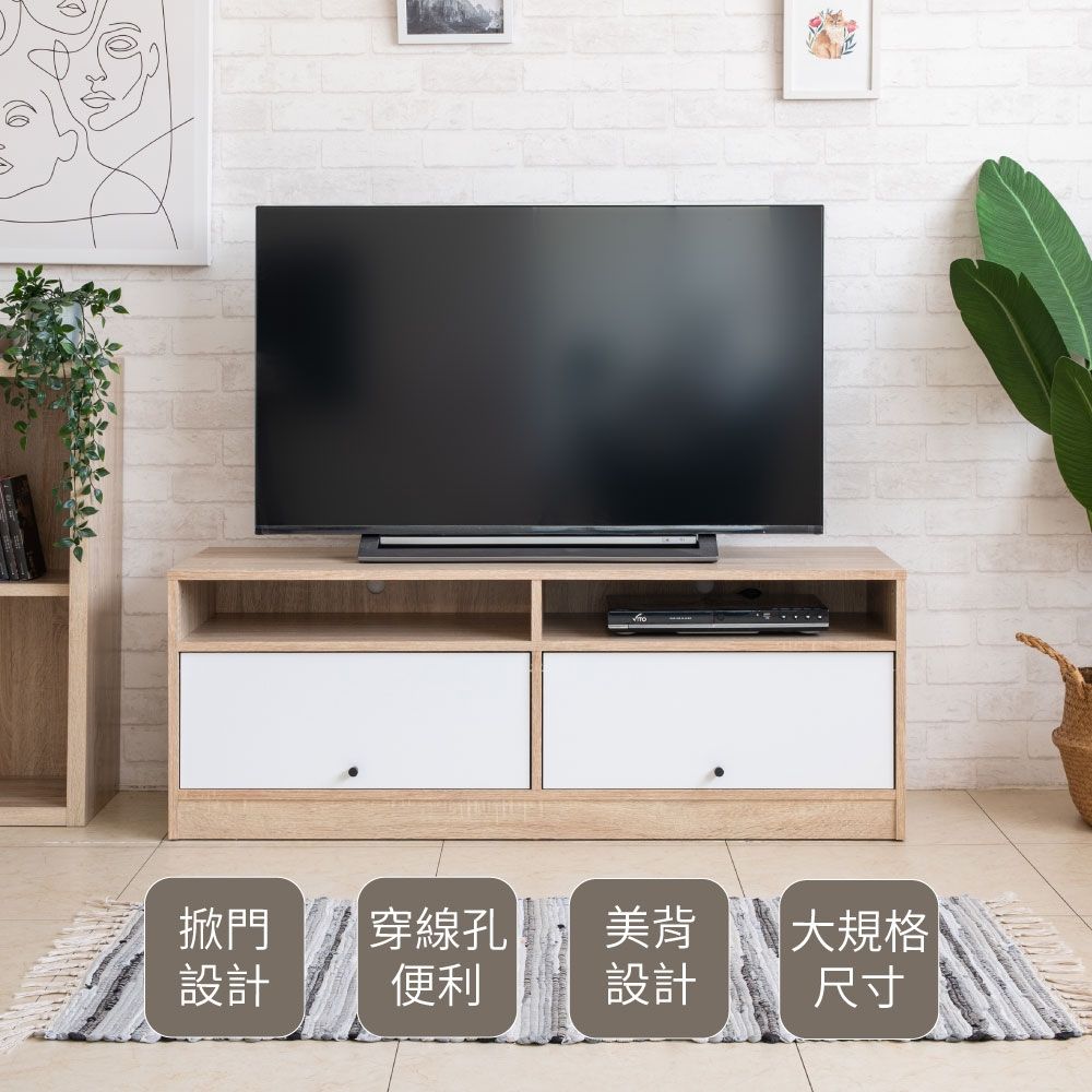 TZUMii理格四尺雙掀門電視櫃/視聽櫃/影音櫃/TV櫃/電器櫃