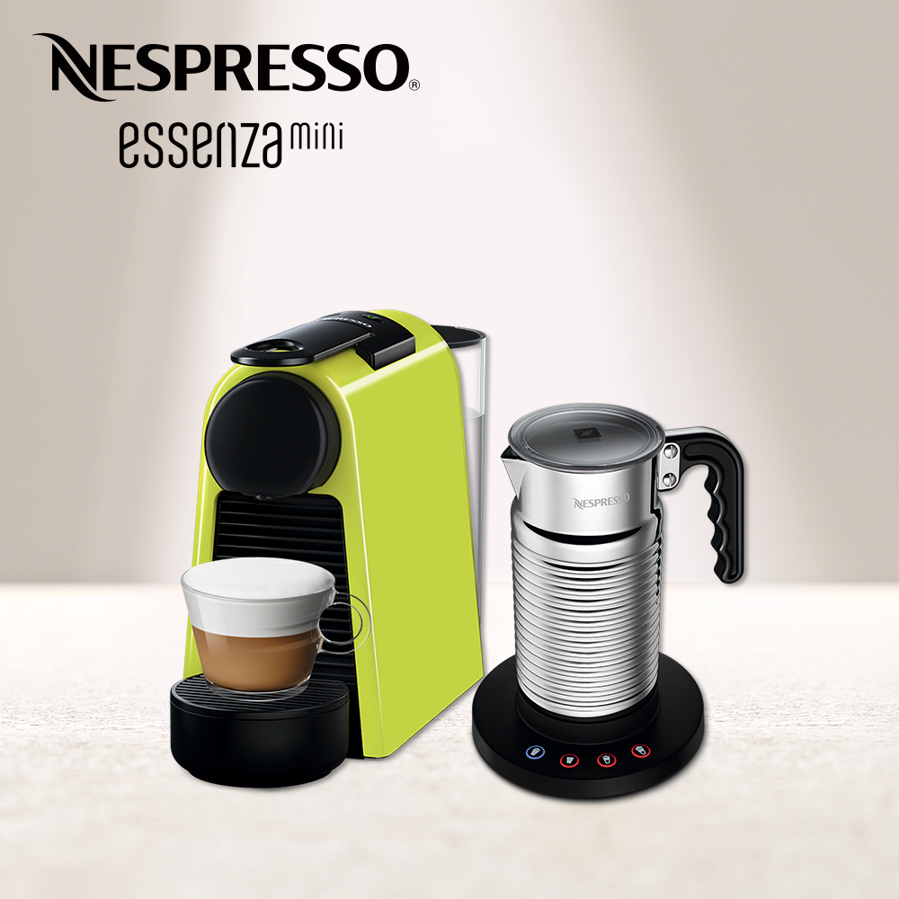 Nespresso 膠囊咖啡機 Essenza Mini 萊姆綠 全自動奶泡機組合 | 膠囊咖啡機 | Yahoo購物中心