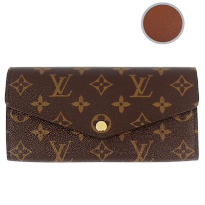 LOUIS VUITTON路易威登 LV M60531 Monogram 老花壓扣長夾(咖啡)