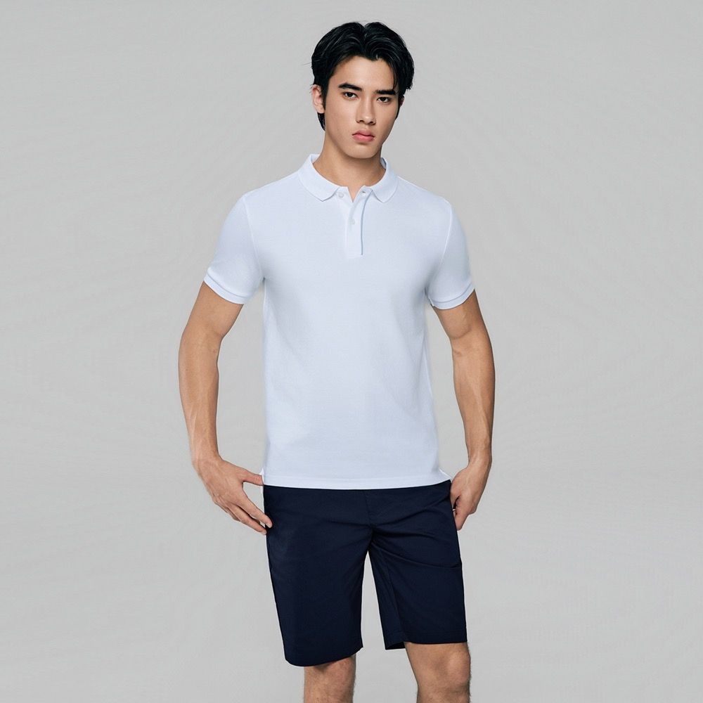 GIORDANO 男裝涼感抗UV短袖POLO衫【多色任選】 (01 標誌白)