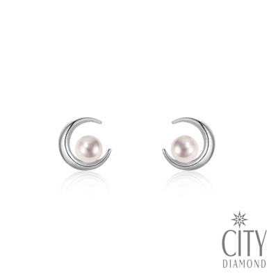 【City Diamond 引雅】『月之露』鉑金日本AKOYA珍珠3mm耳環(東京Yuki系列)