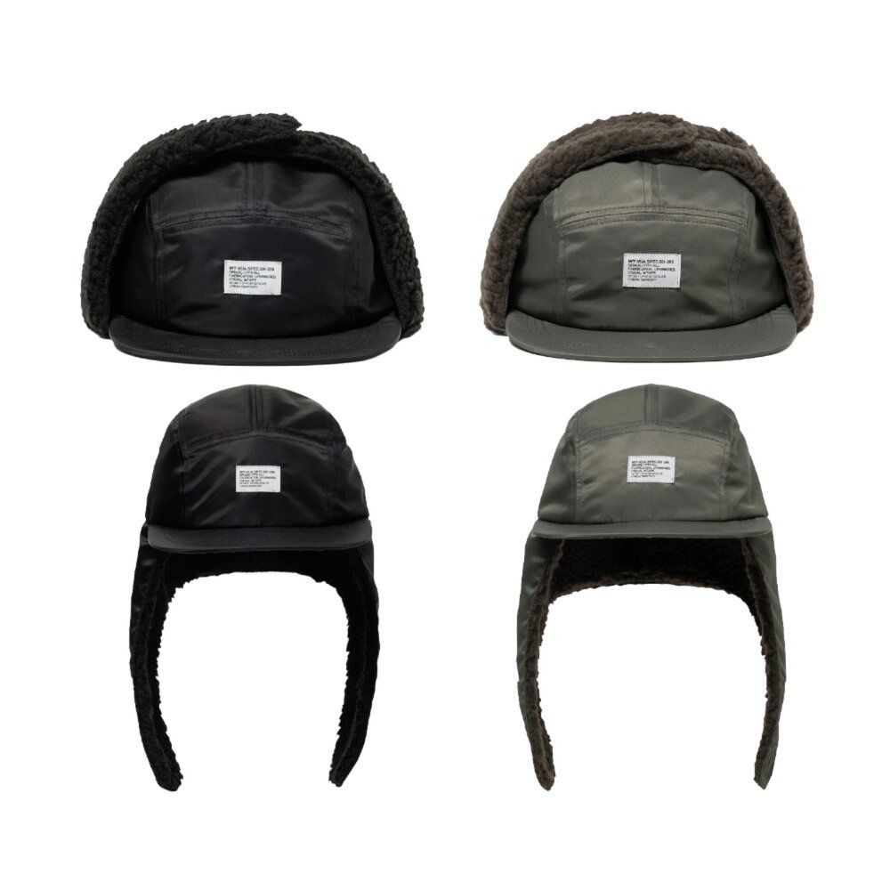 WTAPS AVT / CAP / NYLON SATIN CORDURA 飛行帽黑/橄欖綠252HCDT-HT06