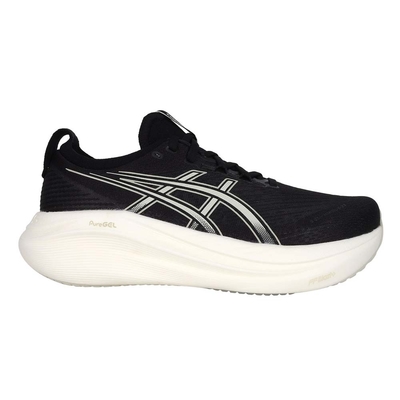 ASICS GEL-NIMBUS 27 女慢跑鞋-D-寬楦 運動 亞瑟士 1012B752-002 黑米白