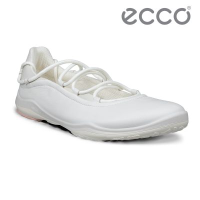 ECCO BIOM LITE TR W 健步都會舒適皮革芭蕾舞鞋 女鞋 白色/冰白色