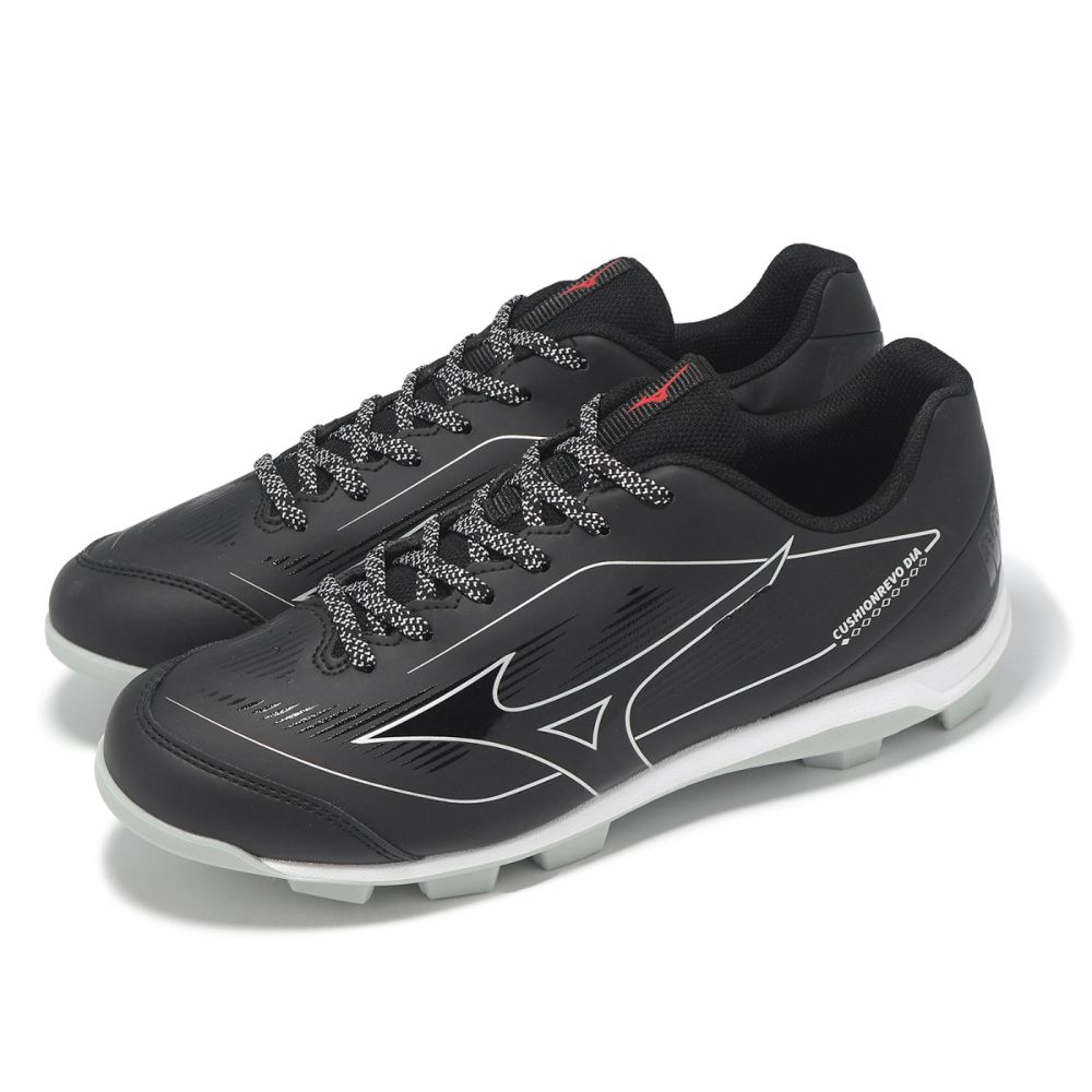 Mizuno 棒壘球鞋 Cushionrevo DIA 寬楦 男鞋 黑 白 支撐 美津濃 11GP2560-09