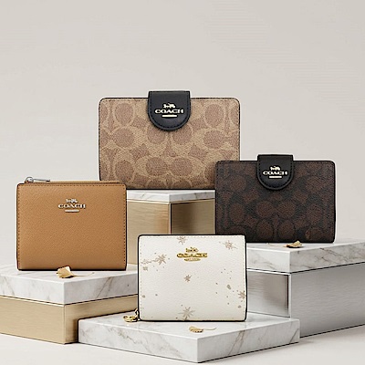 COACH 熱銷男款/女款皮革短夾/中夾/皮夾 均價任選