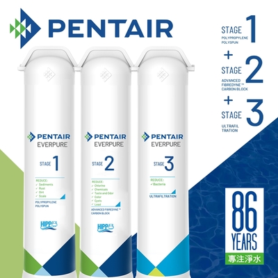 Pentair濱特爾 【Pentair】F2-UF櫥下智慧飲水濾心組(Stage01+Stage02+Stage03)