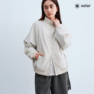 PROJEXT 防潑水修身3D外套 淺米灰 Xolar Patch Track Jacket