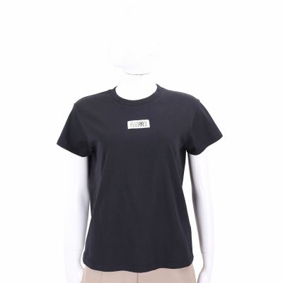 MM6 MAISON MARGIELA 數字標籤圓領黑色純棉短袖TEE T恤