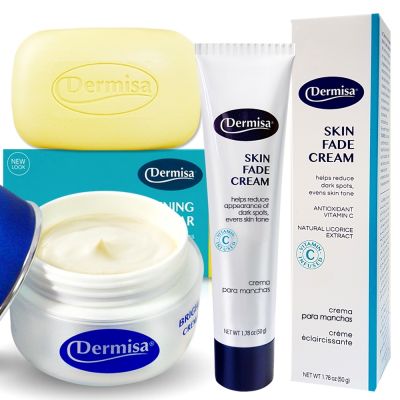 Dermisa全亮白淡斑霜+經典淡斑淨白霜+熱銷冠軍淡斑嫩白皂(42g+50g+85g)★市價3050