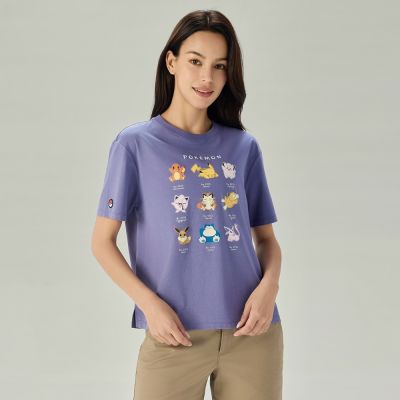 GIORDANO 女裝寶可夢印花短袖T恤 Pokémon系列