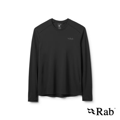 【RAB】Force LS Tee 長袖防曬抗臭排汗衣 男款 黑色 #QCC22