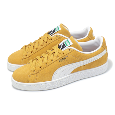 Puma 休閒鞋 Suede Classic 男鞋 女鞋 黃 白 麂皮 復古 板鞋 39978104