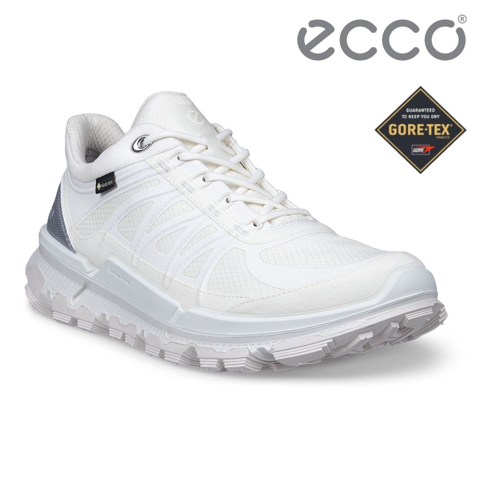 ECCO Biom 2.2 TRL W 蹤跡健步休閒織物防水運動鞋 女鞋 白色/銀色