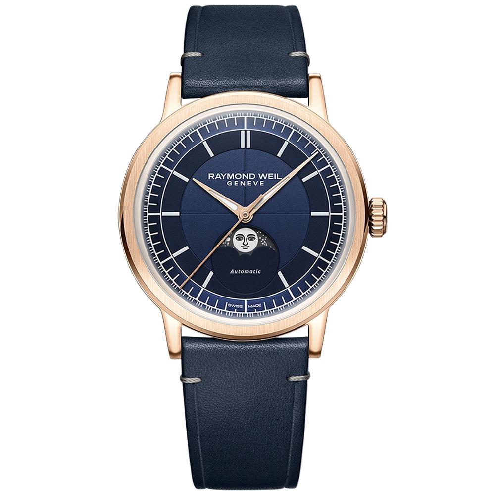 Raymond Weil 蕾蒙威 Millesime系列 月相機械腕錶 推薦 送禮 畢業禮物 39.5mm/2945-PC5-50001