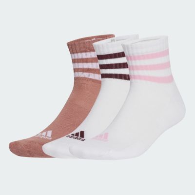 adidas 愛迪達 襪子 中筒襪 運動襪 籃球襪 3S C SPW MID 3P 三入 白棕粉 JG3700