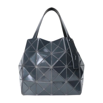 ISSEY MIYAKE  BAOBAO 幾何方格4x4手提寶石包(曜石黑)