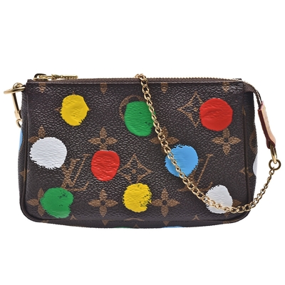 LV Louis Vuitton路易威登 M81866 聯名YK系列經典Monogram帆布手提/肩背小包