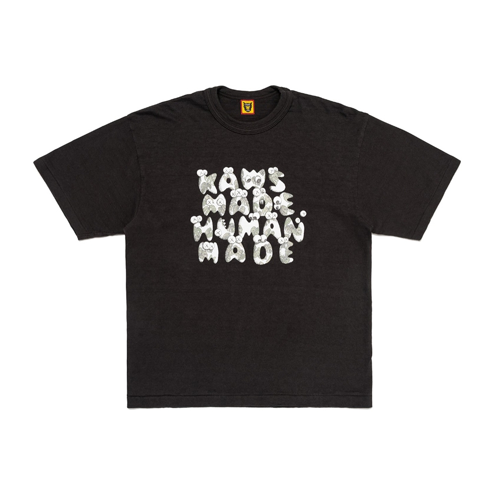 Kaws x Human Made 胸前文字款白色/黑色限定款T恤上衣XX27TE017 | 休閒