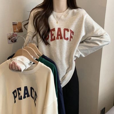 【梨卡】女裝 大學T 長袖上衣 T恤 衛衣 女生衣服 秋天衣服 秋冬上衣 秋冬穿搭 慵懶風 衣服WT058【現貨24H】