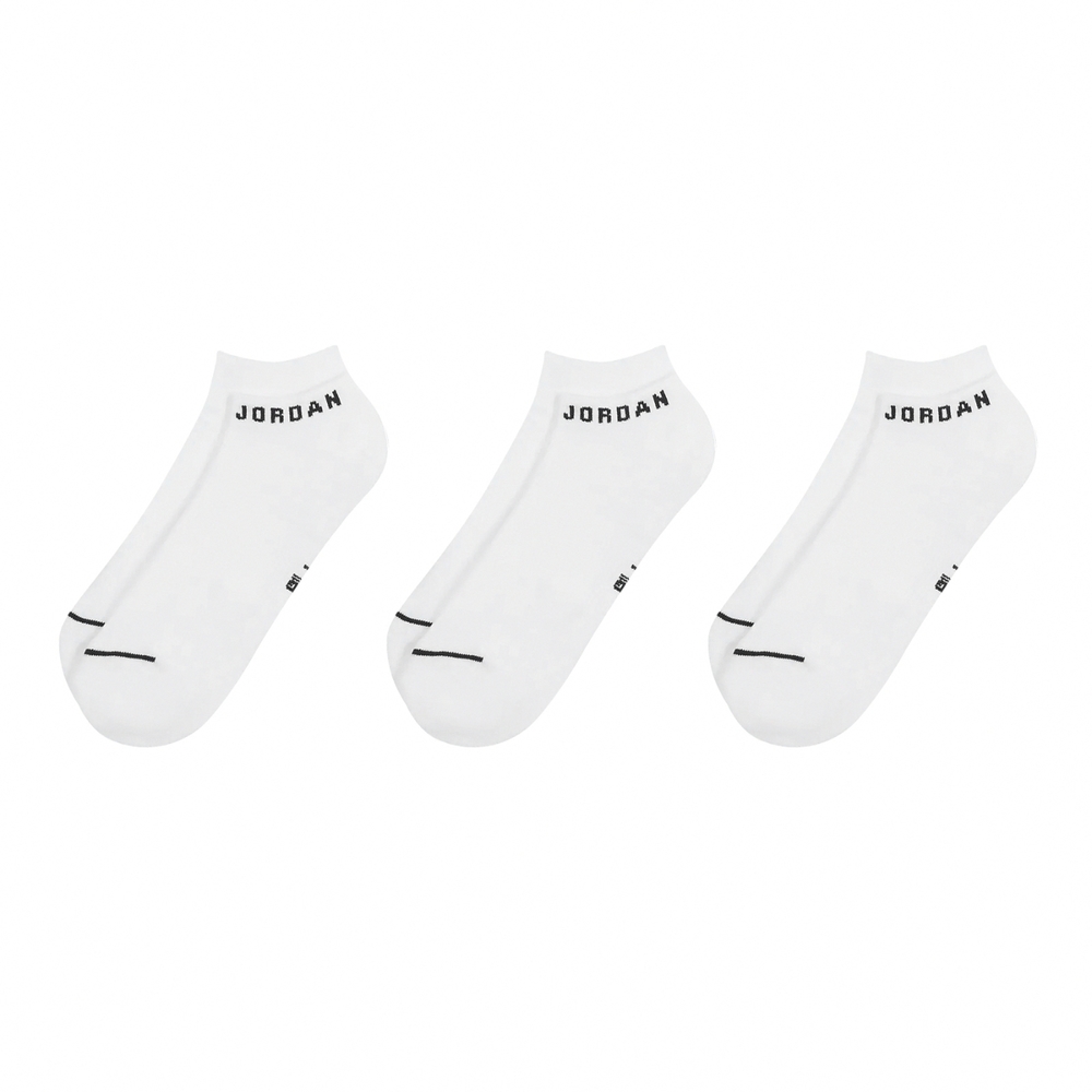 Nike 襪子 Jordan Everyday No-Show Socks 男女款 白 踝襪 短襪 三雙入 DX9656-100