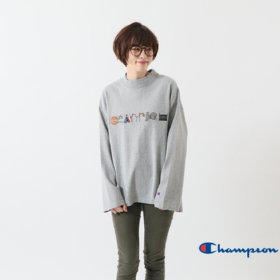 Champion Women刺繡Logo長Tee(灰色)