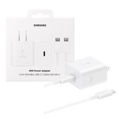 Samsung 三星 原廠新款 45W 快充旅充組 Type C -白, 內附5A/1.8m快充線【EP-T4511】